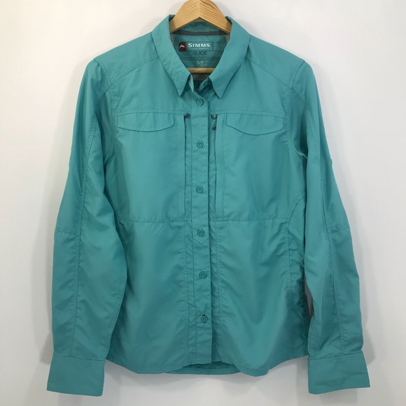 Simms Tops - Simms Blue Button Down Long Sleeve Shirt SP